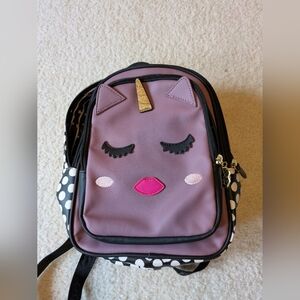 Luv Betsey Johnson Purple Unicorn Face Backpack